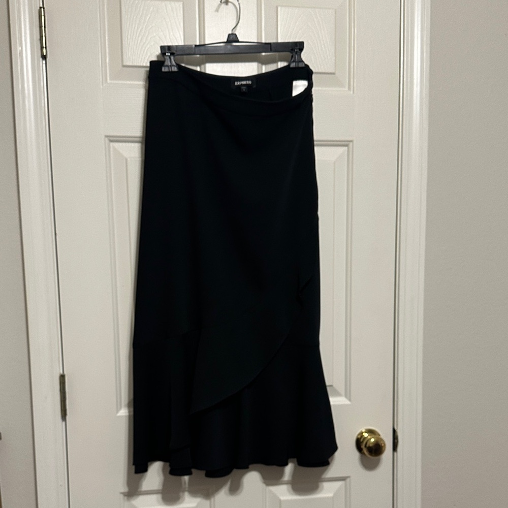 Express Black Ruffle Women's Skirt